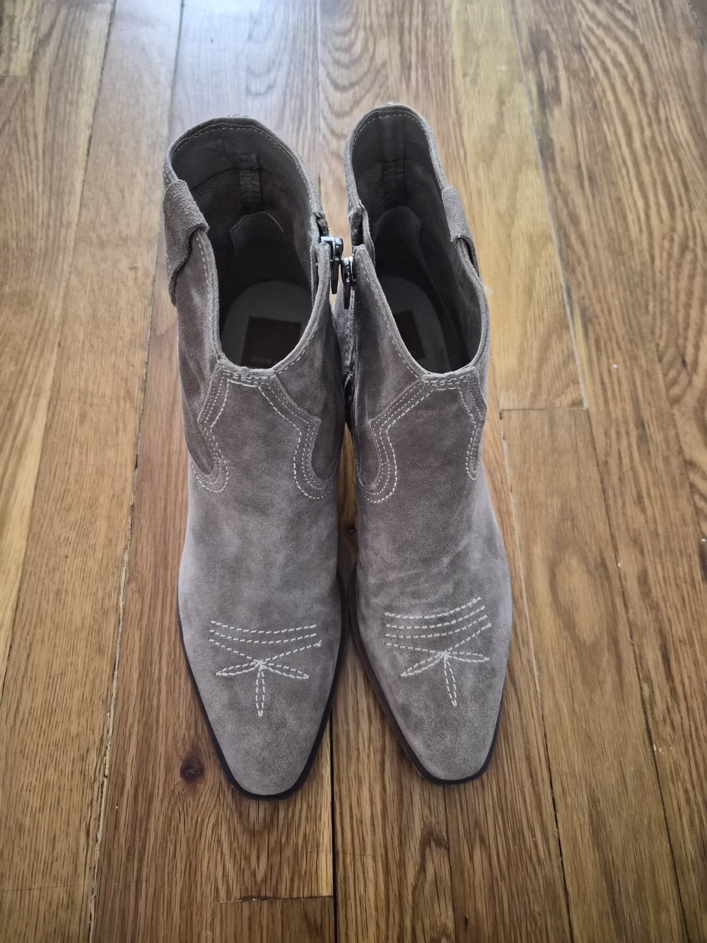 Dolce Vita Taupe Suede Ankle Booties